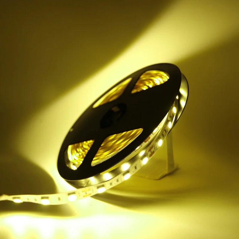 0,5/1/2/3/4/5 M Светодиодные ленты светильник 5050 SMD RGB светодиодный лента не обладает водонепроницаемостью Светодиодные ленты e бар светильник строка праздничный Декор Светильник s DC12V - Испускаемый цвет: Тёплый белый