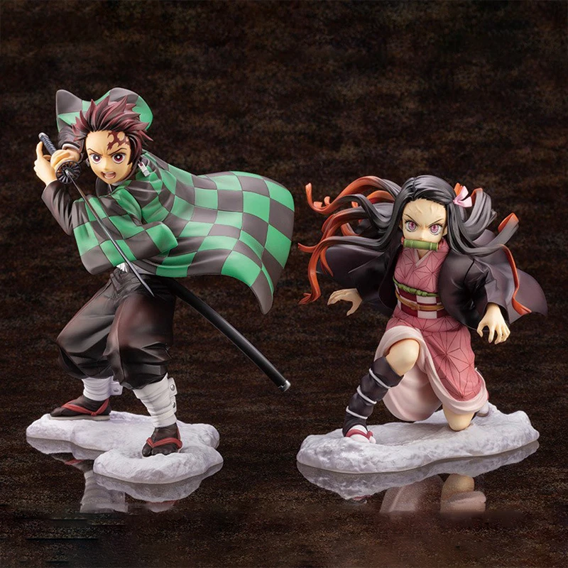 Демон убийца аниме Рисунок камадо Tanjirou Nezuko Kimetsu без Yaiba ПВХ экшн статуэтки