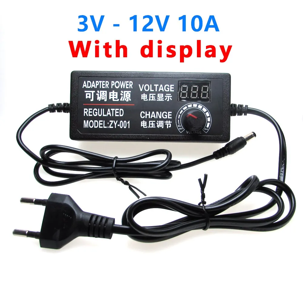 

AC DC Power Supply Adjustable 3V 5V 9V 12V 24V 36V 1A 2A 5A 10A Led Power Supply Adapter 12 24 220 V Volt Transformer 5V 12V 24V