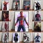 Супергероев Marvel плакат Мстителей Железный человек акварельная картина на холсте трещины фон настенный художественный Декор картинки для домашнего декора