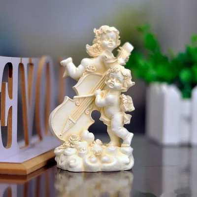 

Пианино в европейском стиле с Купидоном, мягкое украшение для дома, свадебные подарки, сказочное украшение для гостиной