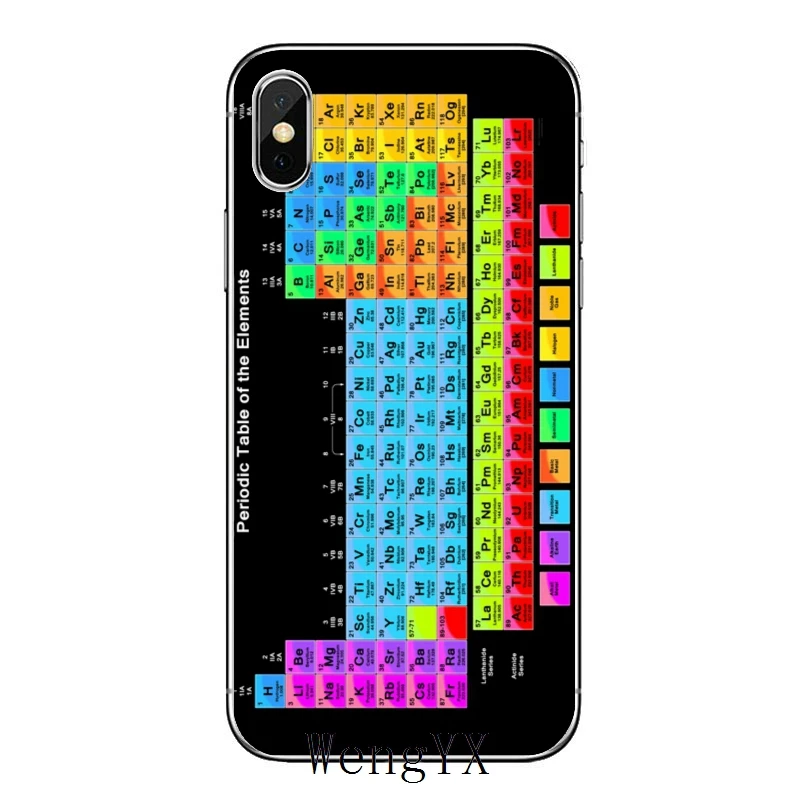 Чехол для iPhone 12 Mini 11 Pro Max XS XR X 8 7 Plus 6 6S 5 5S SE 2020 с периодической таблицей по химии