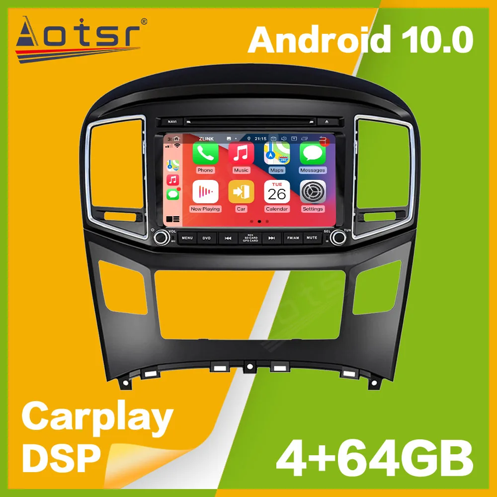 Автомагнитола PX5/PX6 Android 10 GPS-навигация для Hyundai H1 Grand Royale I800 2016 + автомобильный