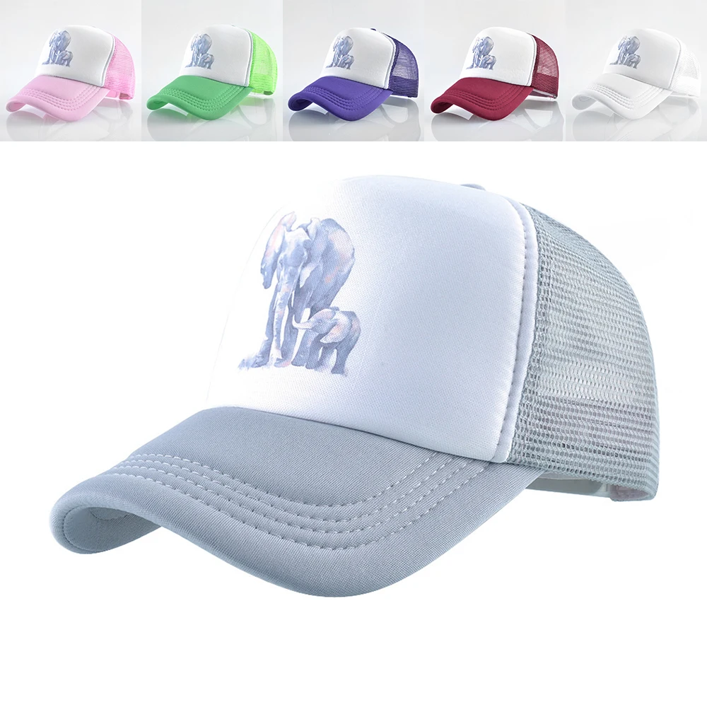 Женская Солнцезащитная сетчатая шляпа летняя новая бейсболка с принтом слона