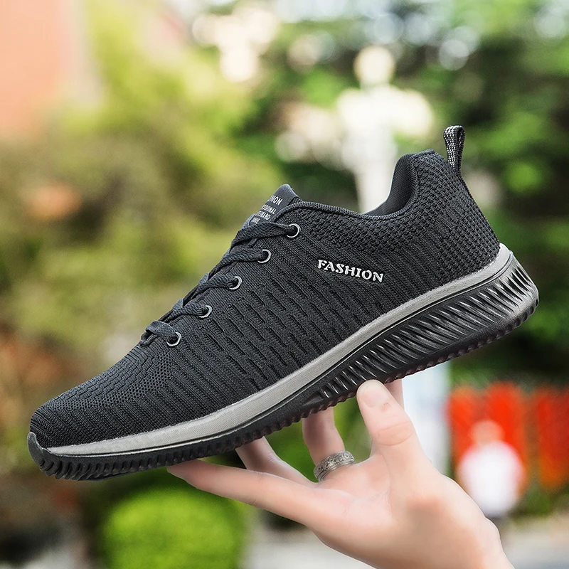 Hot Sale Mesh Shoes Men Summer Breathable Sneakers Non-slip Big Size Mens Lightweight Comfortable Lace-up Footwear |