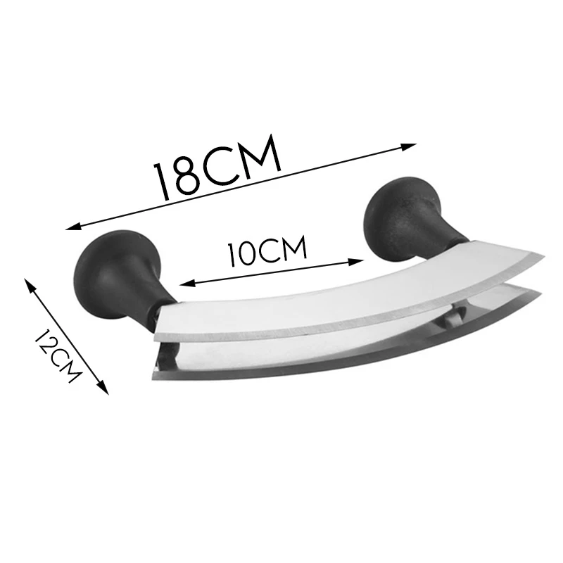 

Double-Sided Stainless Steel Chopper Cutlery with Plastic Handle Double-Sided Thickening Restaurant Kitchen Tools