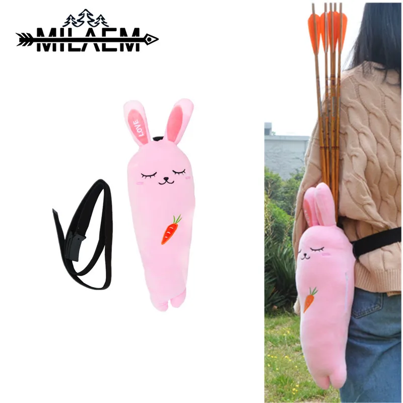

Archery Arrow Quiver Cartoon Radish rabbit Plush Toy Arrow Holder Cute Creative Arrow Bag For Adult Children Shooting Gift