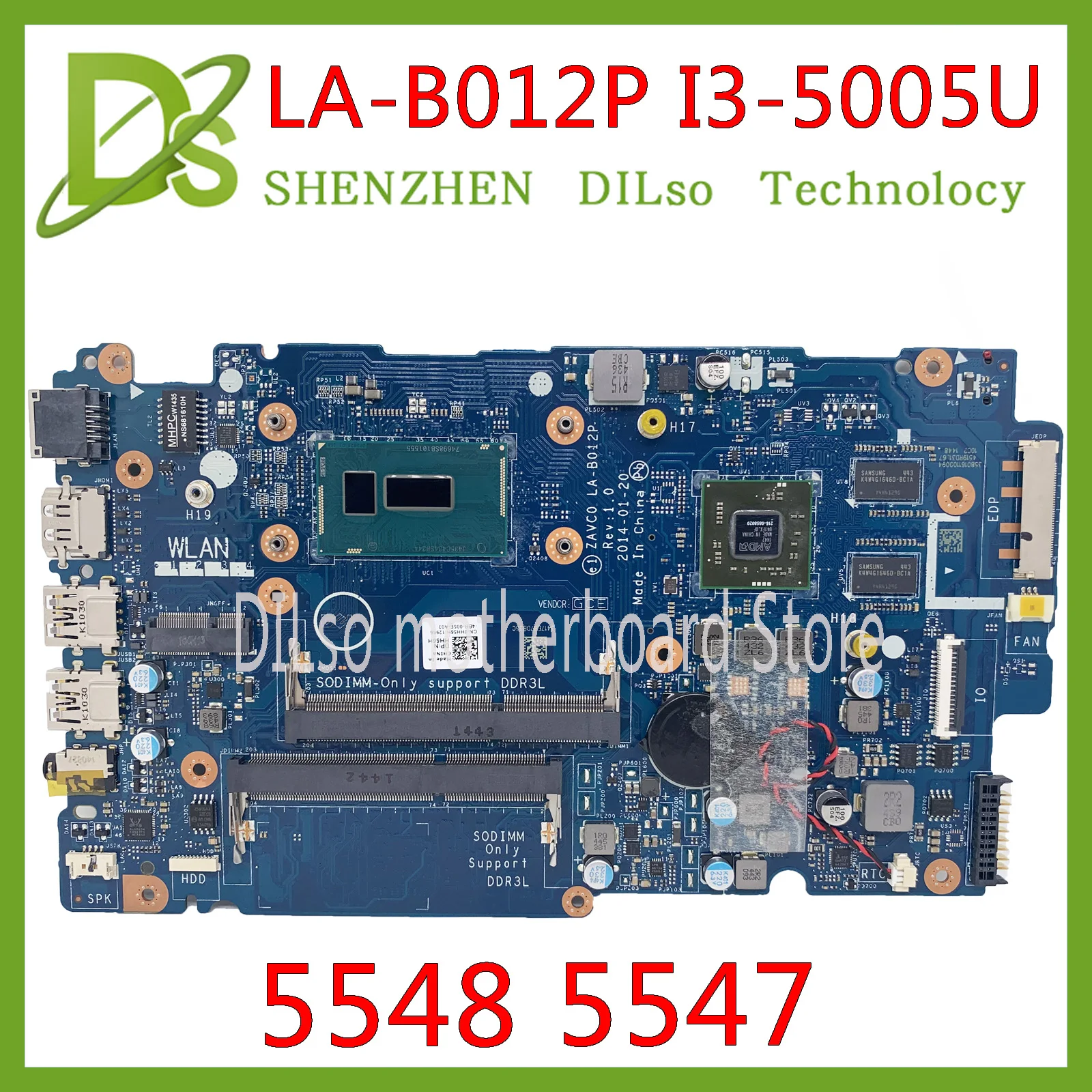 KEFU 5548 материнская плата для Dell Inspiron 5447 5547 ноутбука I3 5005U процессор R7 M265 2G LA B012P REV: 1 0