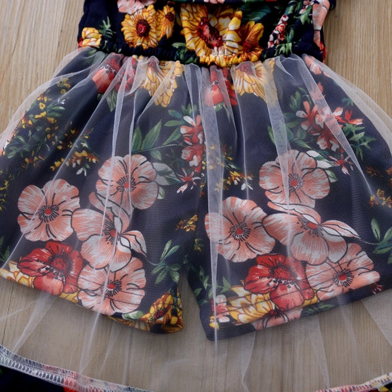 Платье из тюля для малышей Детское платье комбинация маленьких девочек Жилет с