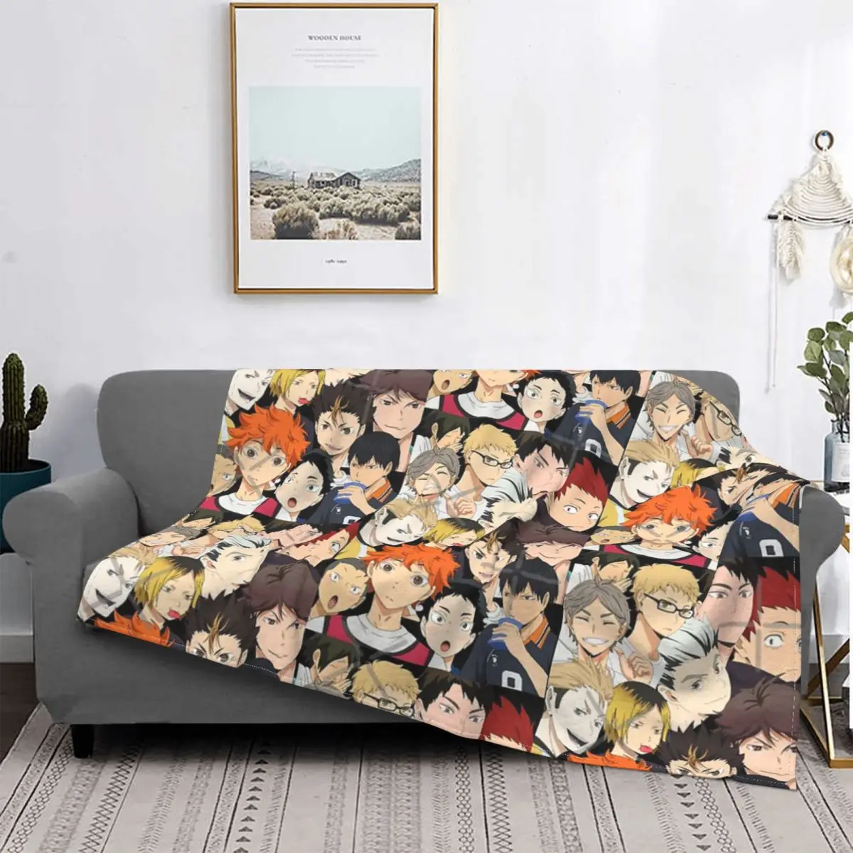 

Haikyuu-colcha a quadros de muselina для детей, 5 mantas, 135