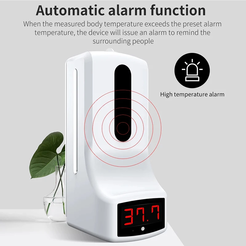 

Automatic Liquid Soap Dispenser Smart Sensor Digital Non-Contact Infrared Thermometer Sanitizer Machine For Home MOWA889