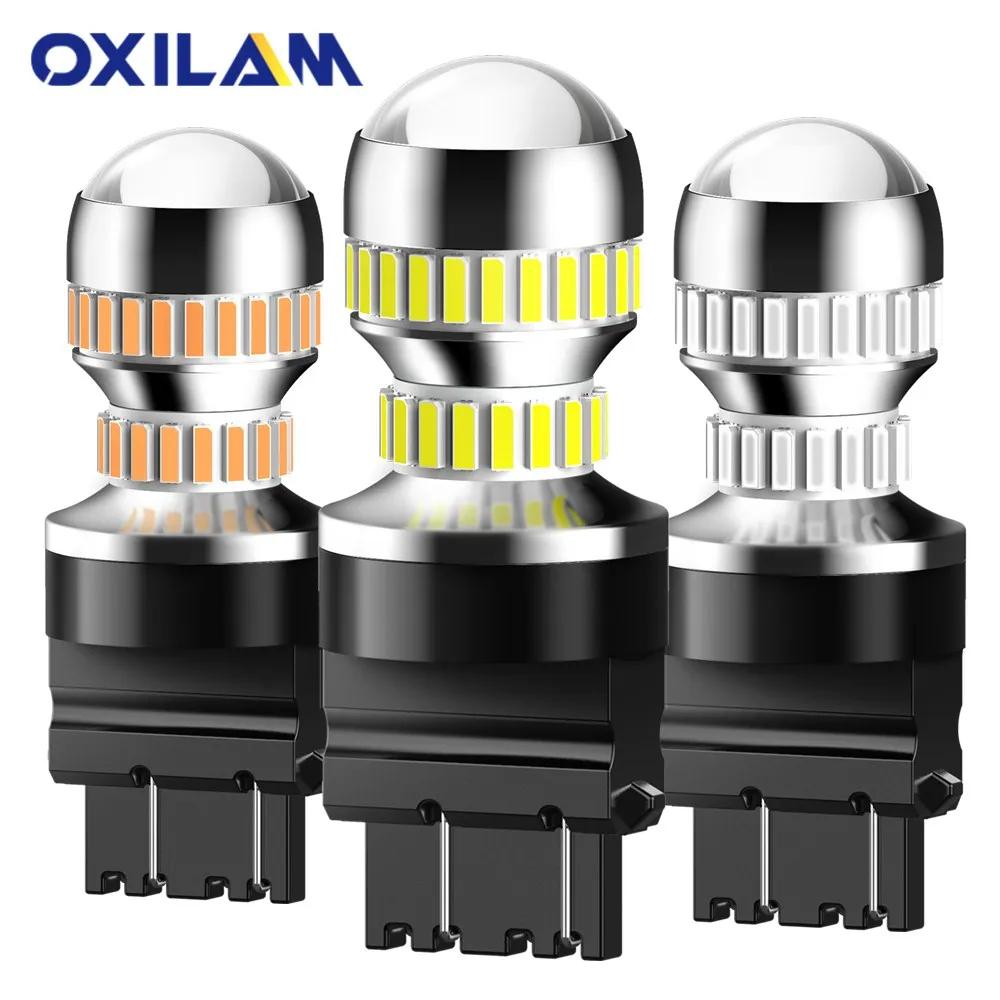 

OXILAM 3157 LED Bulb P27/7W 3156 P27W LED Turn Signal Light For Toyota Camry Corolla Car Brake Stop Reverse Light 12V Auto Lamp