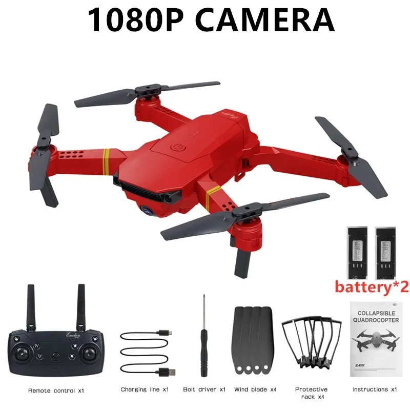 1080P 2Battery HJHRC JY019 wifi FPV с широким углом обзора 1080P HD 4K камера режим удержания высоты складной рычаг RC Квадрокоптер Дрон RTF Дрон VS E520S E58 - Цвет: 1080P 2Battery