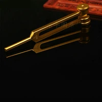 free shipping golden color 128c nervous system testing tuning fork alloy frequency 128hz