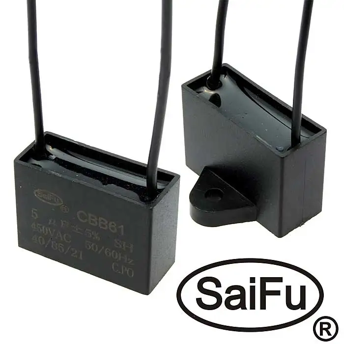2 штуки Конденсатор пусковой CBB61 5uF 450V (SAIFU) | Электронные компоненты и