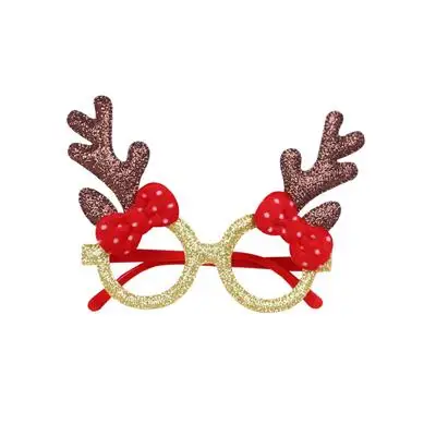 medium brown antlers Рождественские украшения для взрослых и детей, праздничные игрушки Санта снеговик, рога, очки, праздничное украшение - Цвет: medium brown antlers