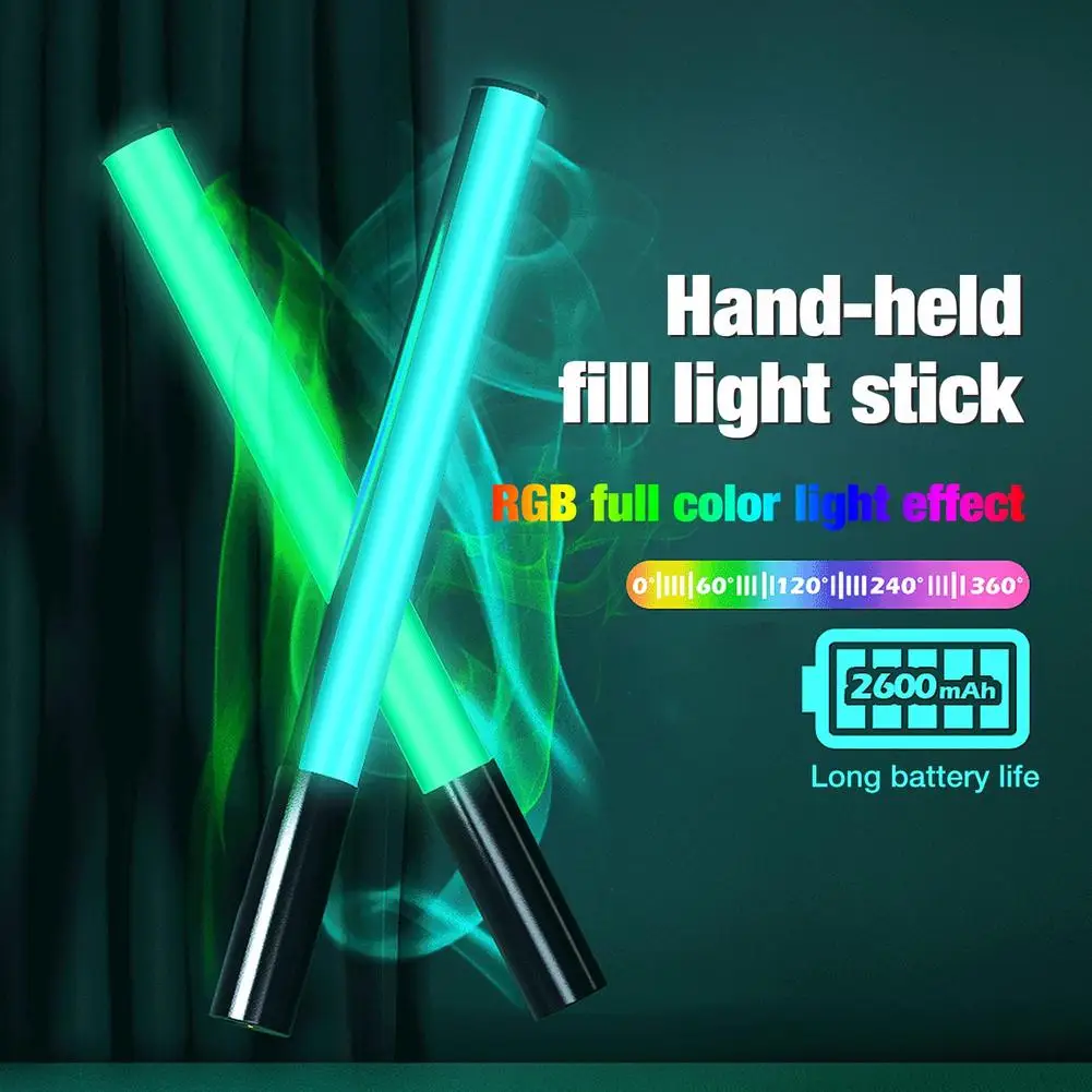 

Ручной светодиодный светильник, перезаряжаемый RGB полноцветный светодиодный светильник, 6 режимов съемки, фотосветильник с CRI95 для видеосъе...