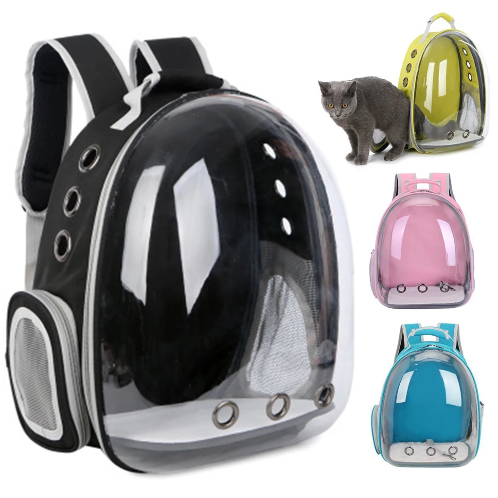 

Transparent Space Capsule Pet Cat Backpack Small Dog Carrying Cage Outdoor Traveler Puppy Kitten Pet Carrier Bag Breathable