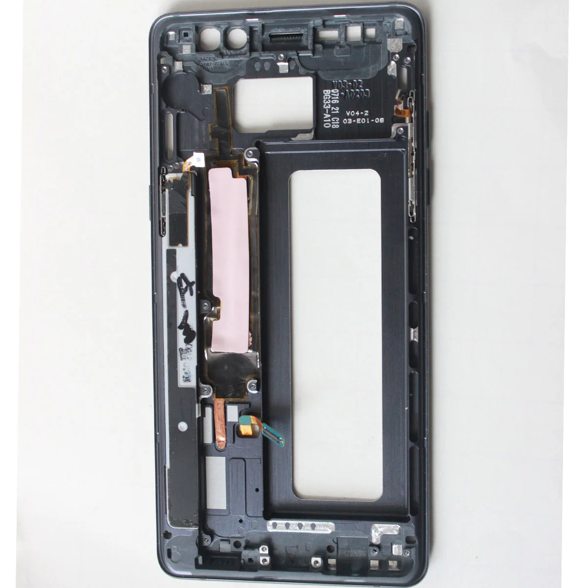 Средняя рамка корпуса рамки + кнопка отпечатка пальца для Samsung Galaxy Note 7 FE N930 N930F N935