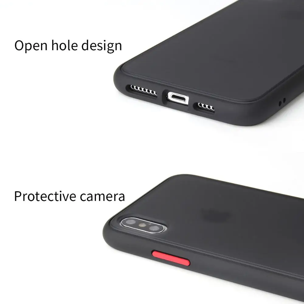 

For iPhone 11 Pro X XR XS Max 7 8 Plus Mobile phone case Shell Deluxe Contrast Frame Scrub Hard PC Case for iPhone 11 phone Case