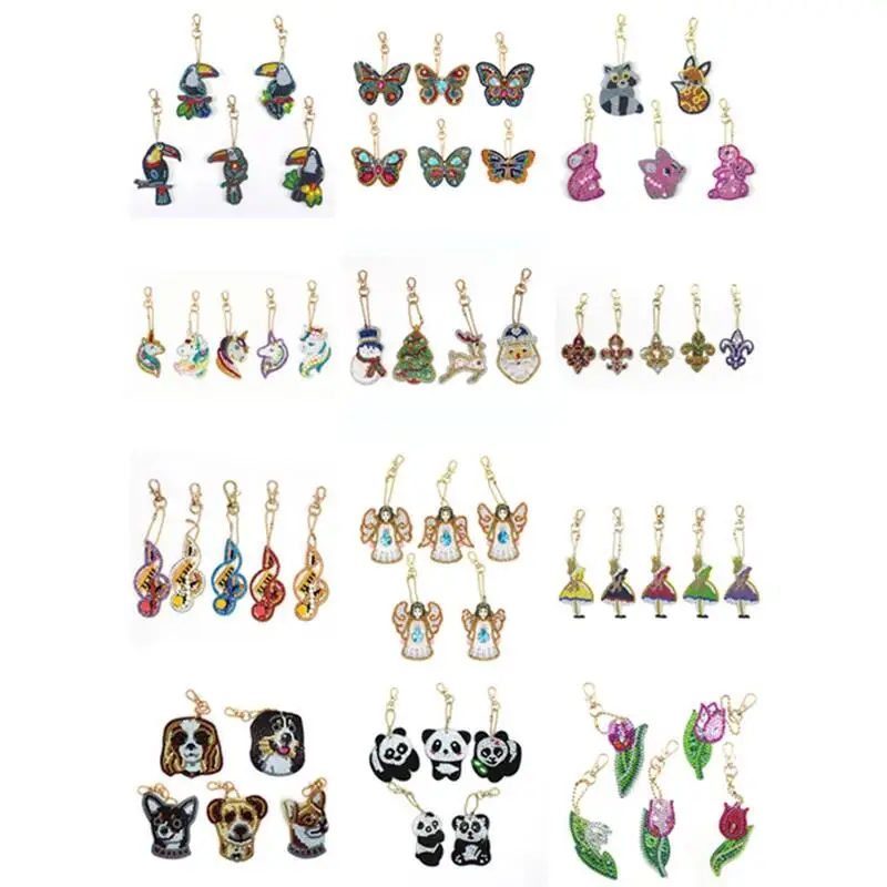 Алмазная мозаика 5D сделай сам брелок с вышивкой в виде сумки украшение для