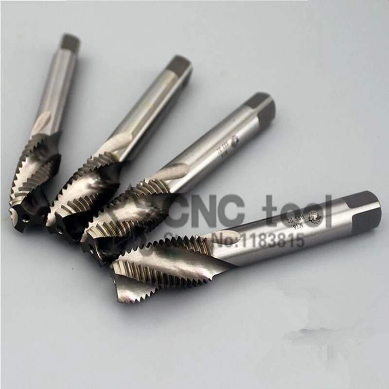 Фото Новые 5 шт. M10/M10 * 1/M10*1,25/M12/M12*1/M14/M14*1,5 высокоскоростная стальная машина краны спиральный паз машинный кран, спиральный резьбовой кран №3