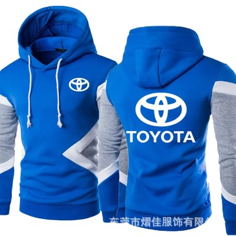 

2021 New Men Toyota Spring Autumn Fashion Pullover Sweatshirts Patchwork Casual Cotton Hoodies Clothing S-5XL Size