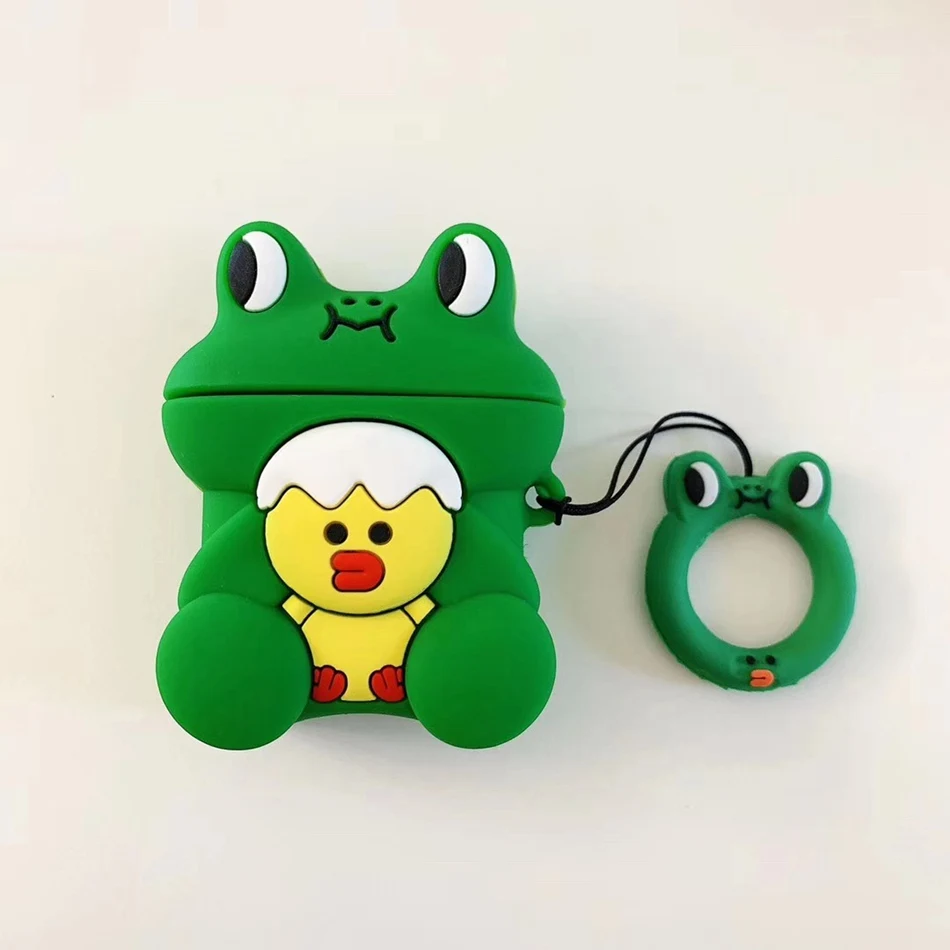 3D милый чехол для гарнитура для Airpods Чехол Мягкий силиконовый чехол для наушников для Earpods чехол Защитный чехол для Airpods 1 2