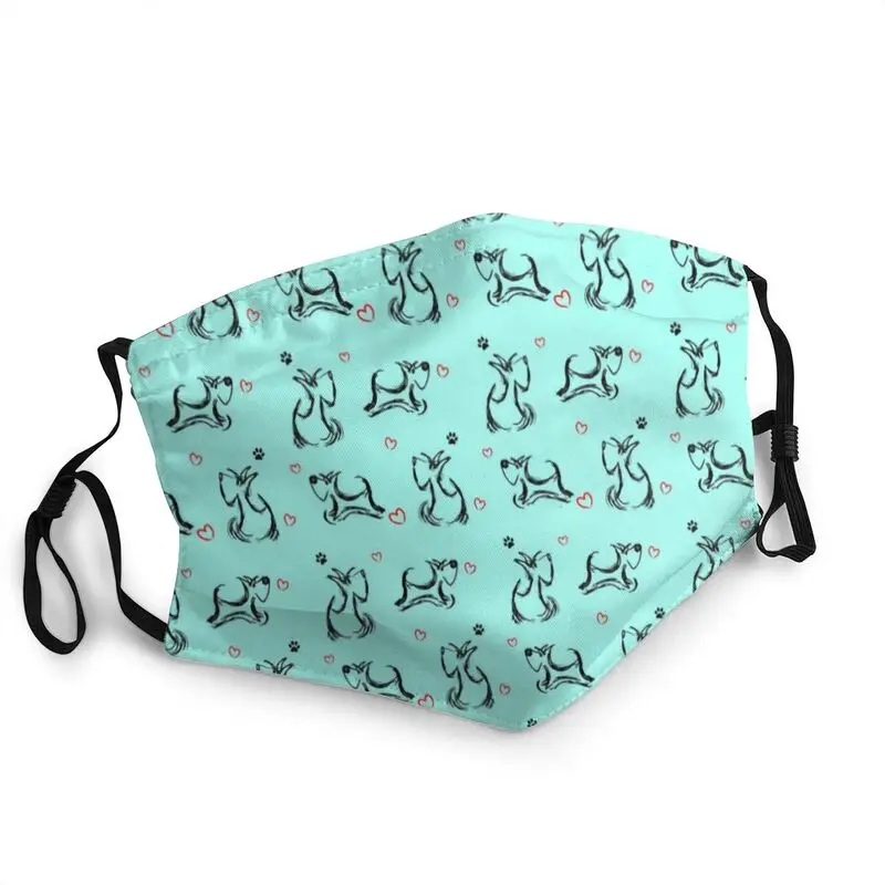 

Funny Scottie Dogs Reusable Unisex Adult Face Mask Scottish Terrier Puppy Dust Protection Cover Respirator Mouth Muffle