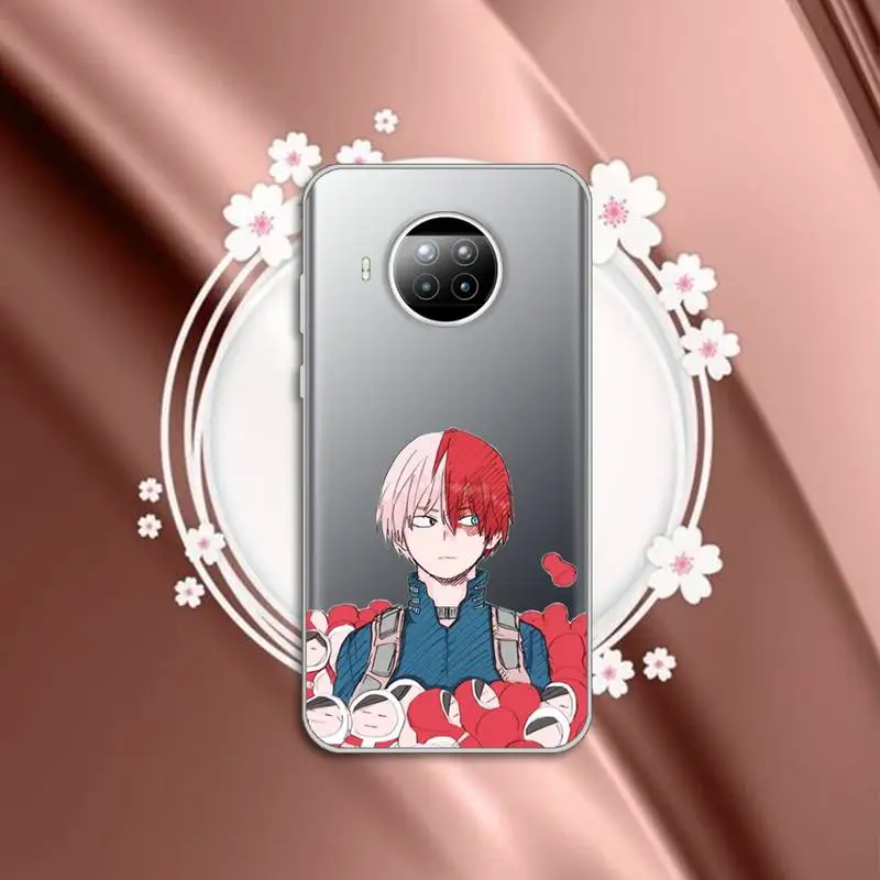 

Cartoon My Hero Academia Anime Phone Case Transparent for Xiaomi mi Redmi note 10 t 8 9 pro lite 11 Samsung S 8 9 10 20