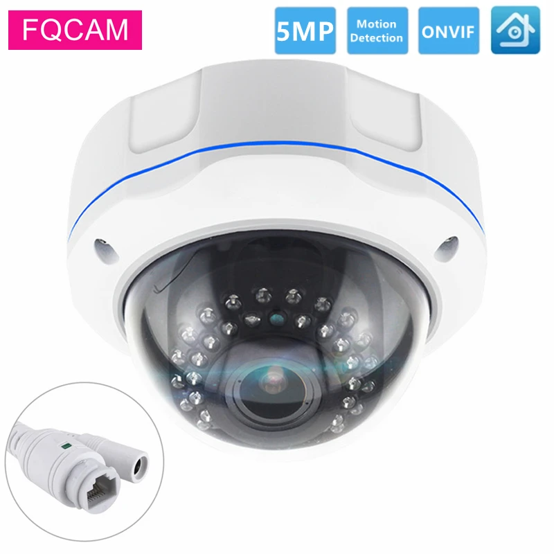 

5-мегапиксельная купольная IP-камера ONVIF 4xzoom, ручная варифокальная Домашняя безопасность, видеонаблюдение с датчиком движения XMEye, Фотокамер...
