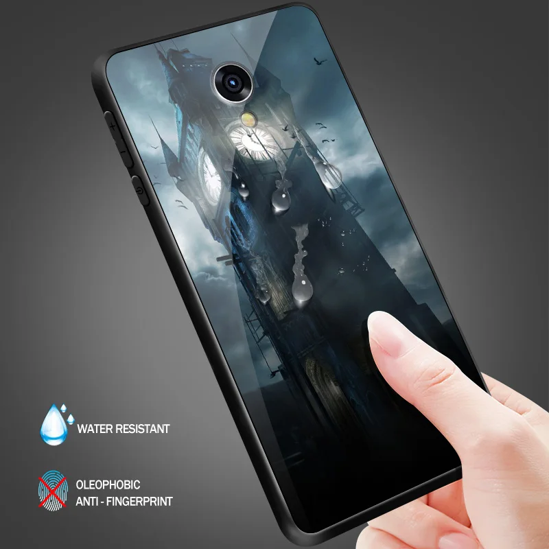 Для iPhone SE 5s 6 6S 7 8 Plus XR XS макс. закаленное стекло чехол антидетонационный задняя чехол для Meizu M5 M8 M6 M9 Note 16th Plus