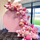 Гирлянда из розовых и золотых воздушных шаров, декор на день рождения для девочек, украшение для дня рождения