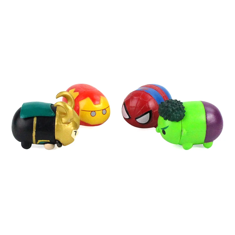 8 шт./компл. Marvel Мстители Tsum Q супер герой Локи Тор Капитан Халк Веном Человек-паук