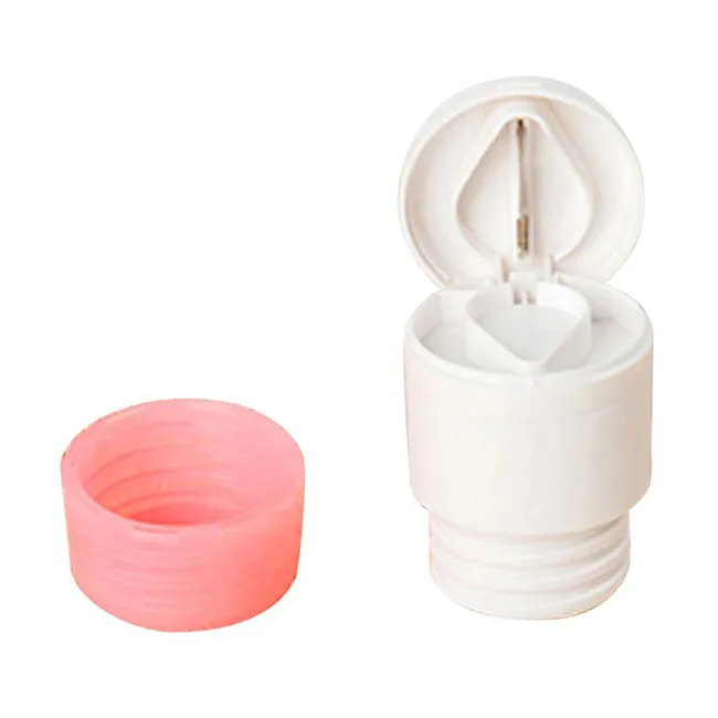 Круглый резак дробилка порошок таблетки медицина разделитель розовый