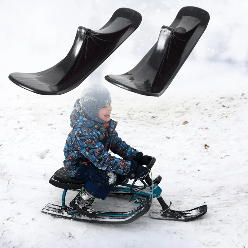 

1 пара Снежный скутер лыжные сани зимние детские лыжи двойного назначения скутер два в одном двухколесные лыжные сани аксессуары забавная и...