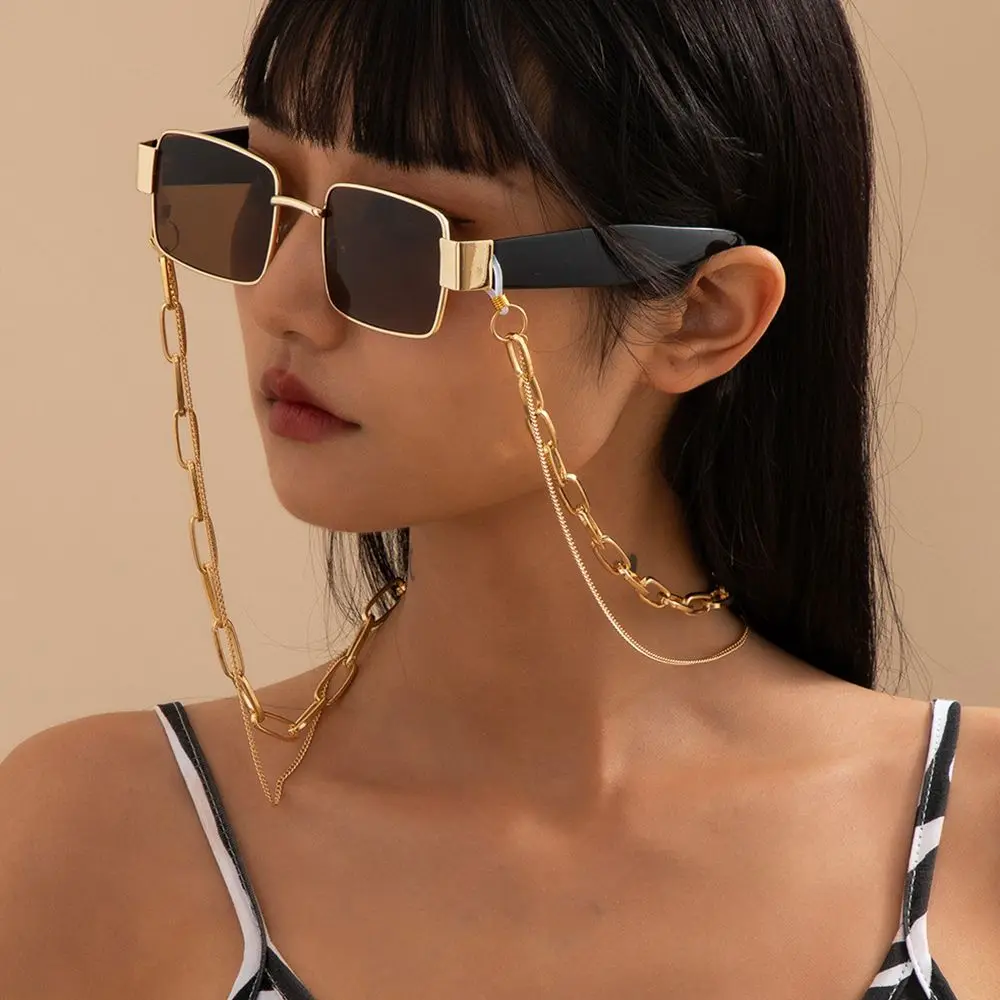 

Non-slip Necklace Luxury Metal Glasses Chain Holder Eye Wear Accessories Multi-layered Sunglasses Lanyard