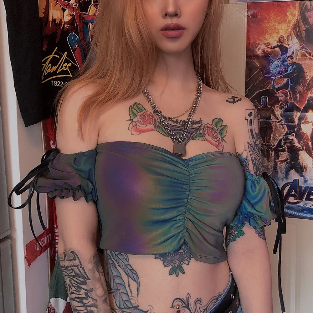 

2019 Fashion Women Summer Sexy Short Sleeve Blouse Off Shoulder Tops Ladies Crop Top 5 Days Prepare Shipping