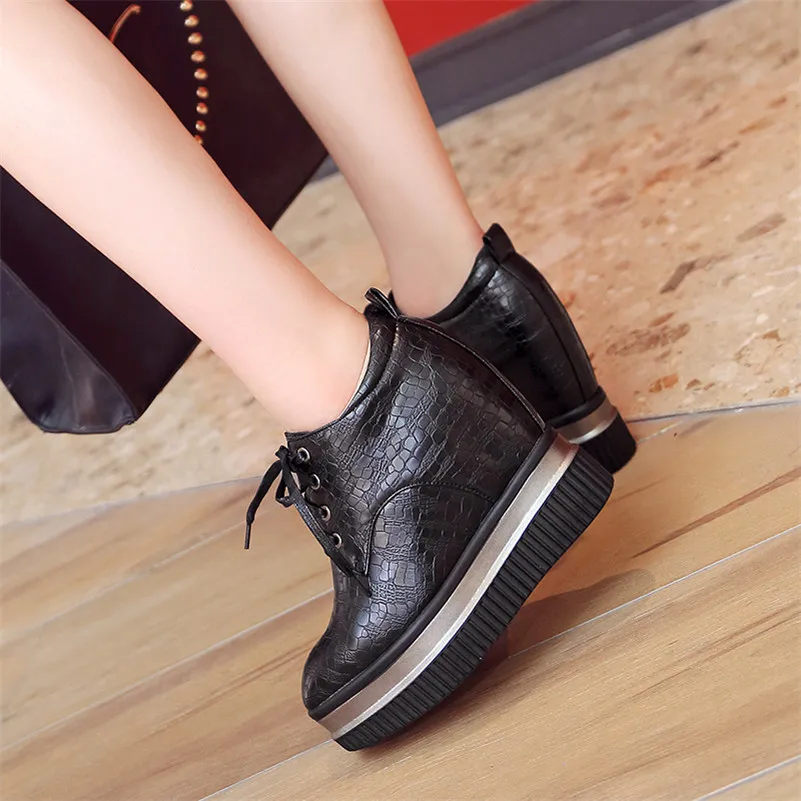 Женские туфли на высоком каблуке Meotina осенние черные туфли-лодочки платформе со