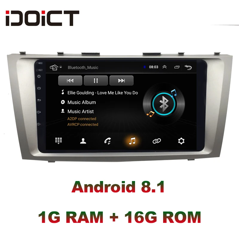 Автомобильный DVD плеер IDOICT Android 8 1 GPS навигация мультимедийный для Toyota Camry Radio 2006 2011
