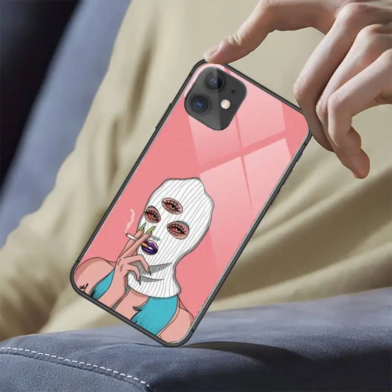 

Devil Woman sexy girl aesthetics coque funda cover Phone Case Tempered glass For iphone 5C 6 6S 7 8 plus X XS XR 11 PRO MAX