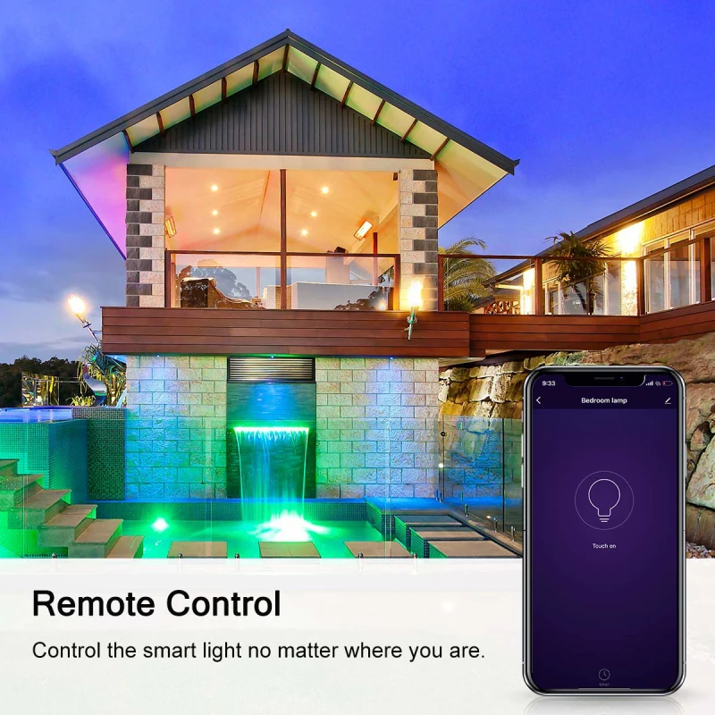 Умная Светодиодная лампа Tuya с поддержкой Wi-Fi 4 Вт RGB + CW Функция синхронизации