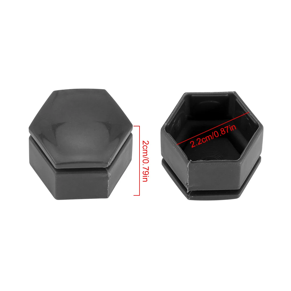 

20Pcs 17mm/19mm/22mm Car Wheel Nut Caps Auto Hub Screw Cover Bolt Rims Exterior Decoration Special Socket Protection Dust Proof