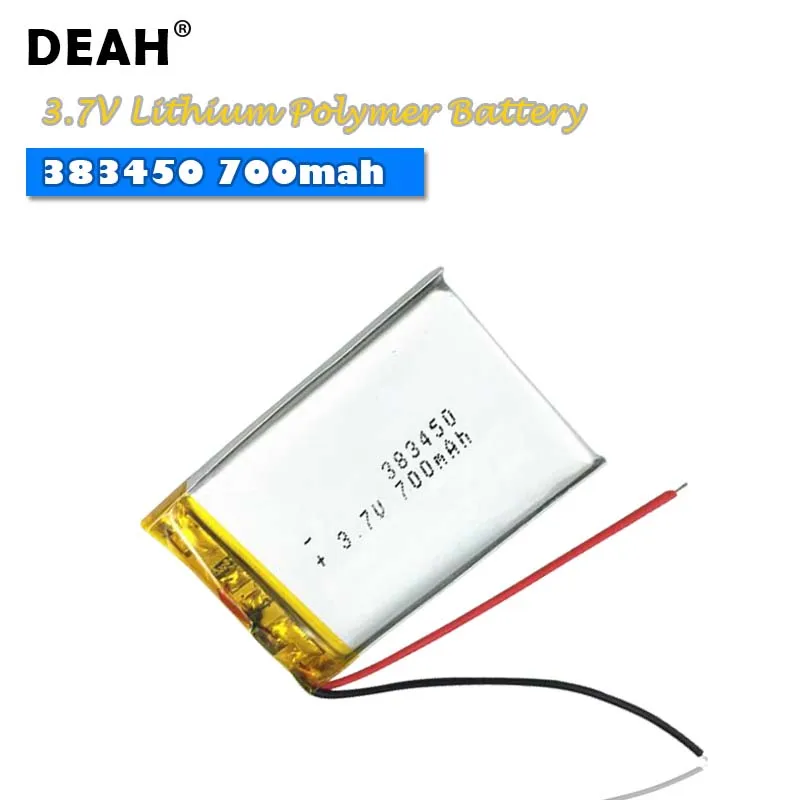 3 7 V Lipo cells 383450 700mah литиевая полимерная аккумуляторная батарея для MP3 Power Bank GPS bluetooth