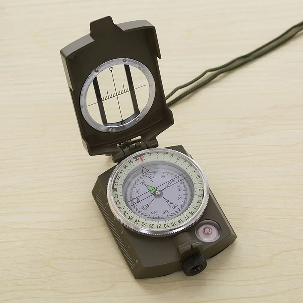 

Светящаяся металлическая компас, высокоточный компас K4580, магнитный водонепроницаемый ручной профессиональный Компас для охоты и кемпинга