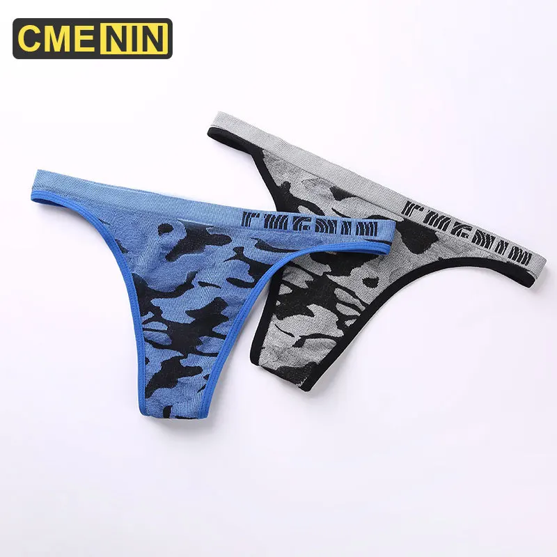 

CMENIN Hot Sale Camouflage Underpants Gay Men Sexy Man's Underwear Thong Men Jockstrap Low waist Men's Thong And G Strings CM104