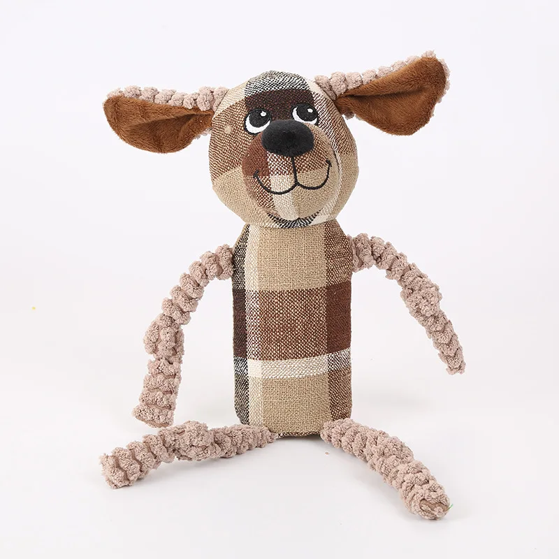 

Dog Fleece Toy Dog Toy Plush Bite Resistant Lattice Voice Grinding Toy Dog Squeak Toys Pet Toy