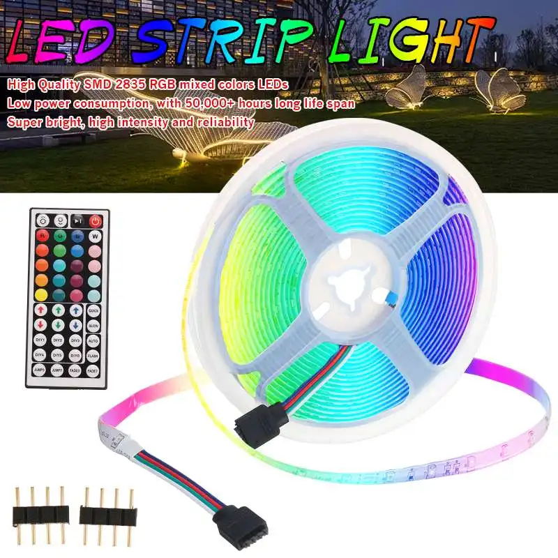 

Цветная светодиодная ленсветильник 10 м 600 s RGB 2835 гибкая лента светодиодная 2x5 м, водонепроницаемая светодиодная Светильник та RGB с пультом ди...