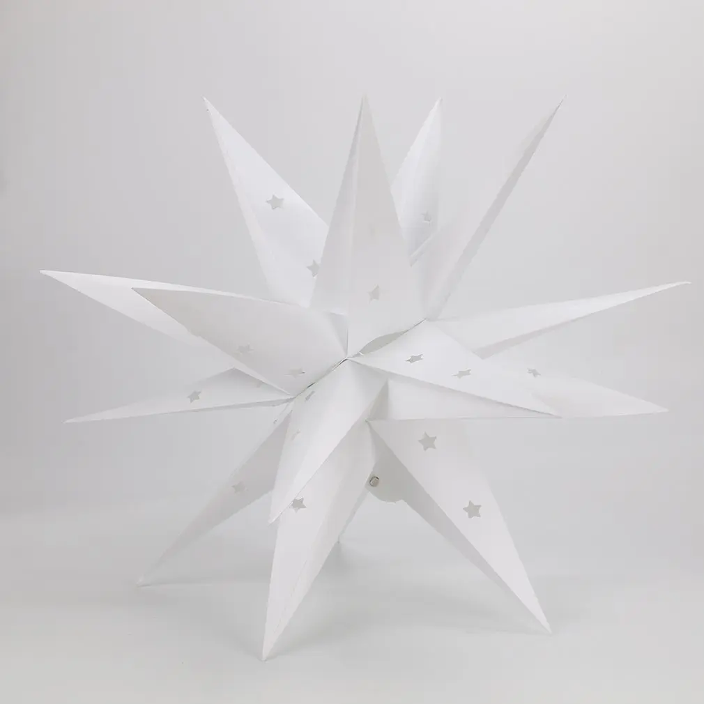 

3D Explosion New Arrival Star Paper Lantern Lampshade Wedding 18-Triangle Foldable Lampshade Outdoor Waterproof Bar Stage Creat