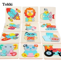 baby toys wooden 3d puzzle tangram shapes learning cartoon animal intelligence jigsaw puzzle toys for children educational